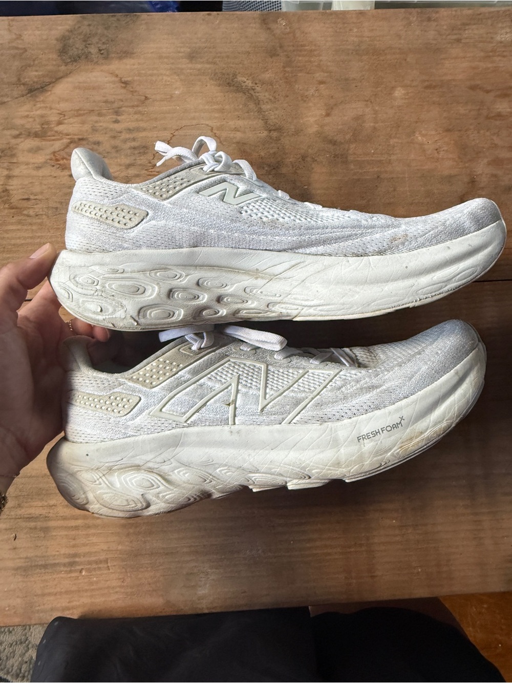 New Balance Women’s White/Off-White Fresh Foam Running Sneakers